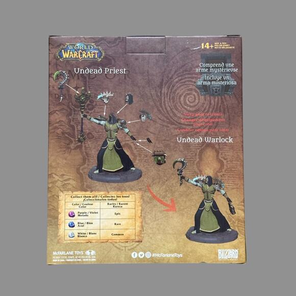 World of Warcraft 6In McFarlane Toys WV1 Undead: PriestWarlock NWT - Picture 3 of 6